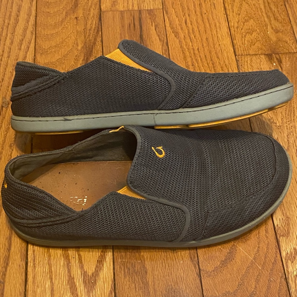 Men's‎ OluKai Nohea Mesh Brown Gray Slip On Casual Shoes Size 9.5